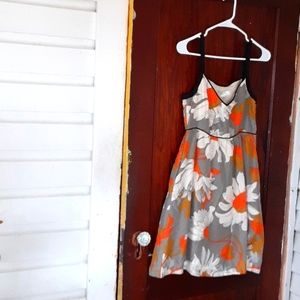 Moulinette Soeurs sz 4 silk daisy dress pit 14.5 inches